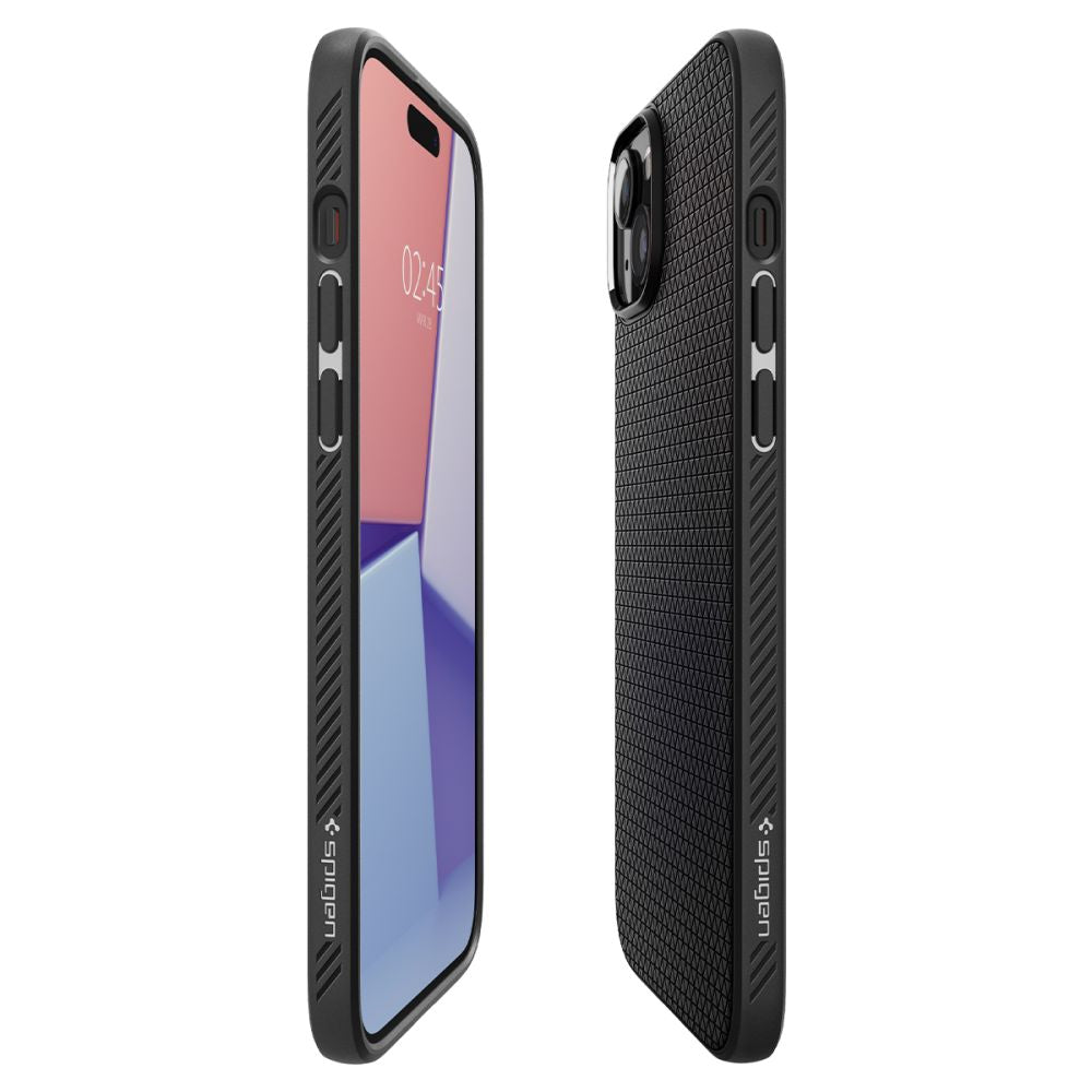 Case for Apple iPhone 15 Plus, Spigen, Liquid Air Matte, Black ACS06650