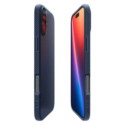 Case for Apple iPhone 16, Spigen, Liquid Air, Navy ACS08195