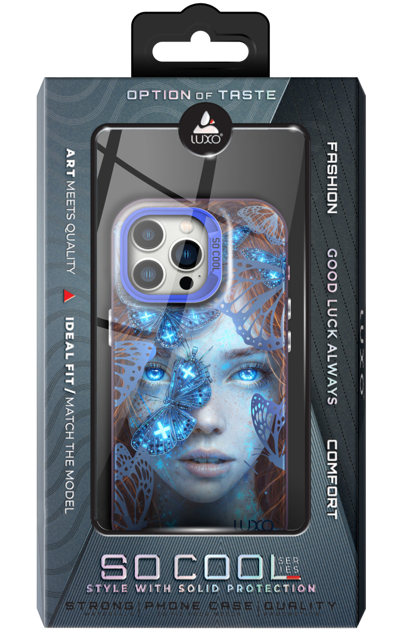 Case for Apple iPhone 11, LUXO So CooL, ArcadiA Butterfly Girl, Multicolor