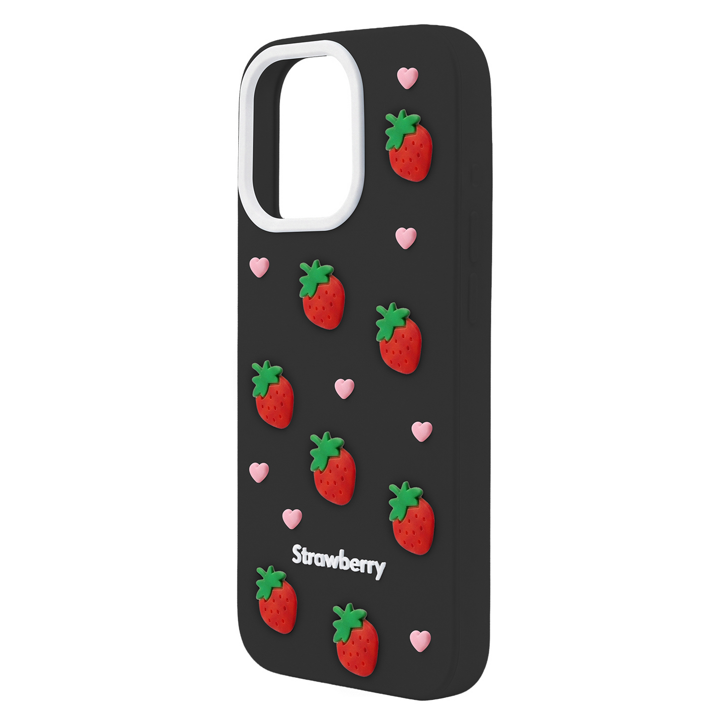 Case for Apple iPhone 17 Pro, OEM, Strawberry, Black
