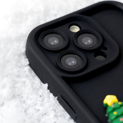 Case for Apple iPhone 15 Pro, OEM, Ultra Trendy 3D Christmas, Black