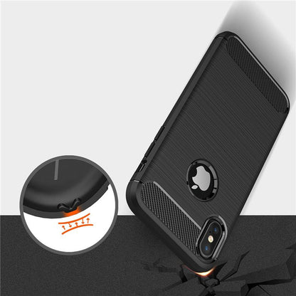 Case for Apple iPhone XS / X, Techsuit, Carbon, Black