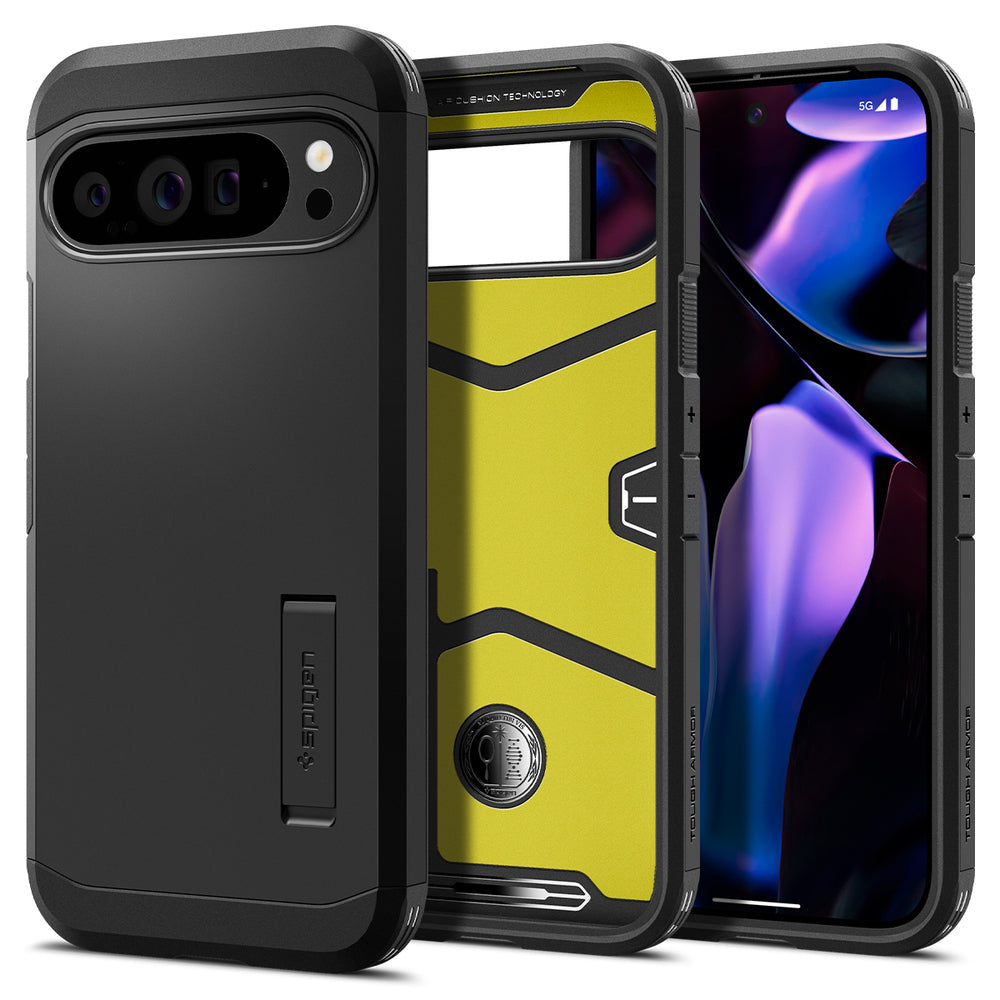 Case for Google Pixel 9 Pro XL, Spigen, Tough Armor, Black ACS07726