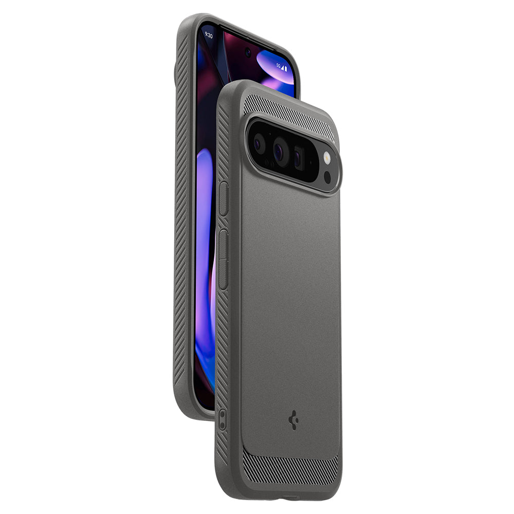 Case for Google Pixel 9 Pro XL, Spigen, Rugged Armor, Gray ACS07784