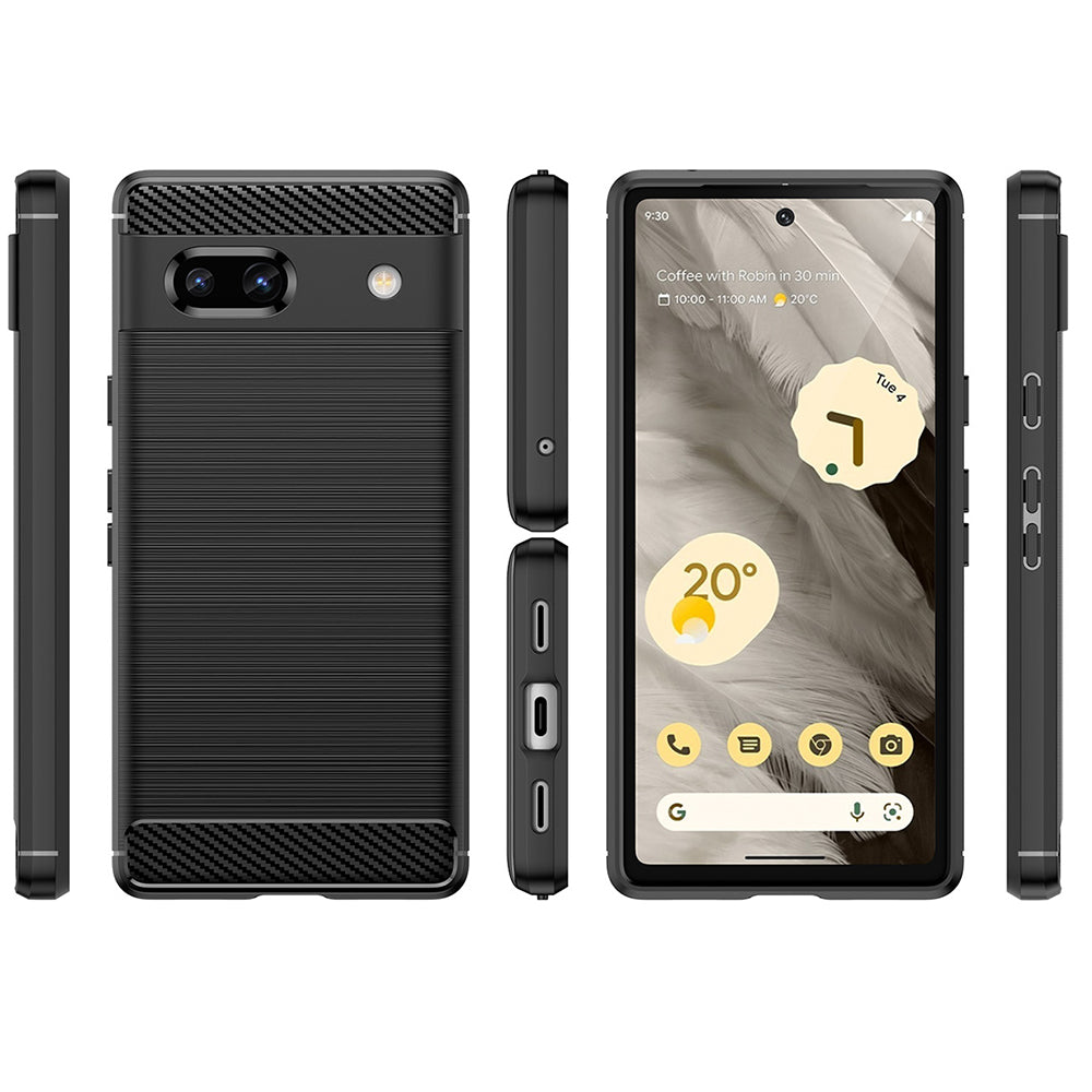 Case for Google Pixel 7a, Techsuit, Carbon, Black