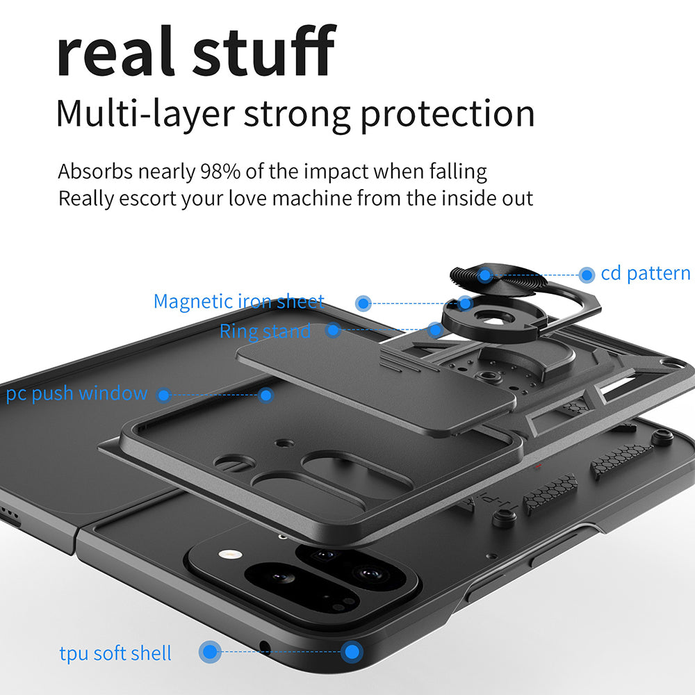 Case for Google Pixel 9 Pro Fold, Techsuit, CamShield, Green