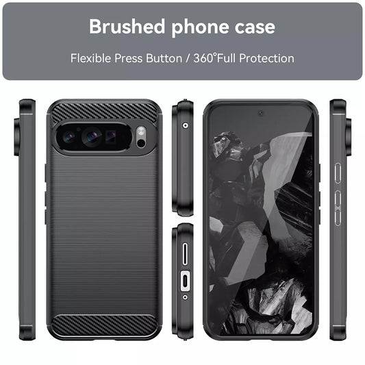 Case for Google Pixel 9 Pro XL, Techsuit, Carbon, Blue