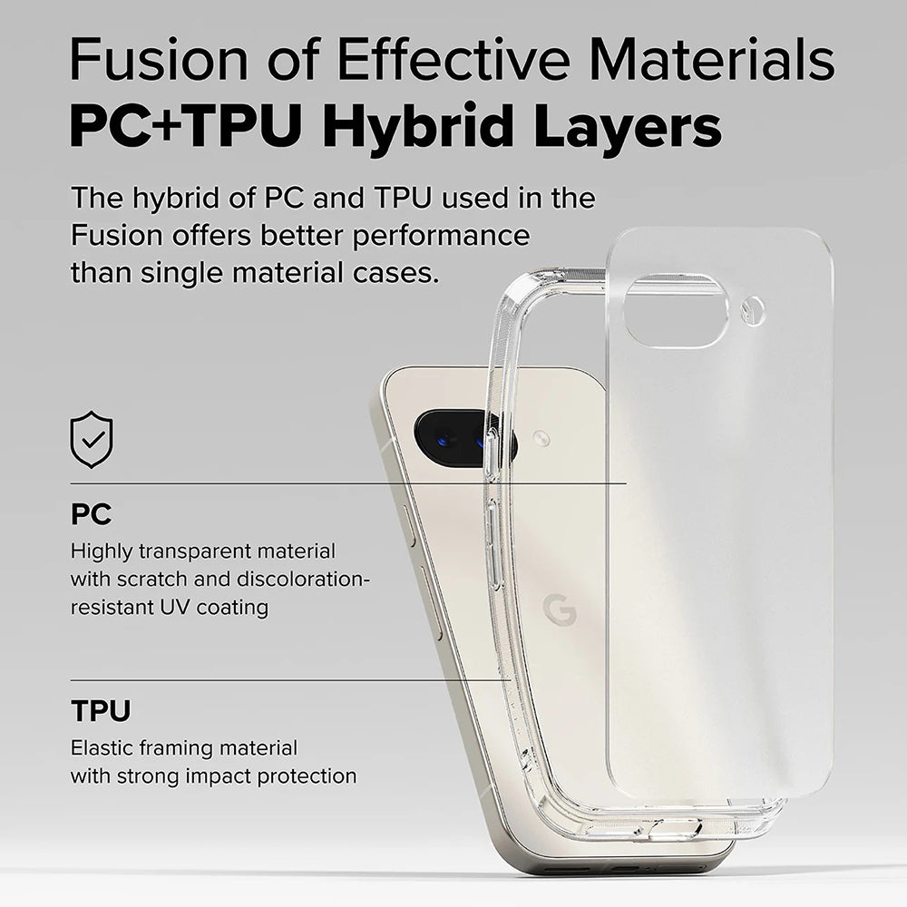 Case for Google Pixel 9a, Ringke, Fusion, Matte Transparent