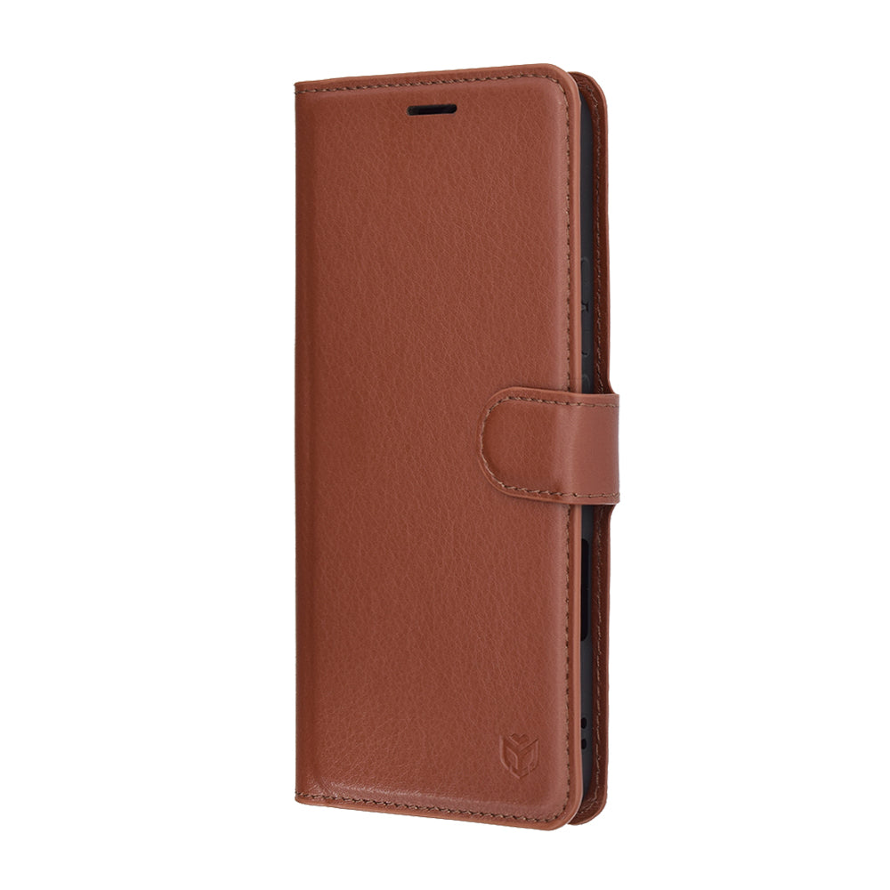 Case for Honor 400 Lite, Techsuit, Leather Folio, Brown
