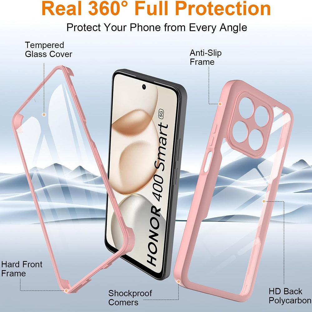 Case for Honor 400 Smart 4G / X7d 4G / 400 Smart 5G, Techsuit, ColorVerse 360, Pink