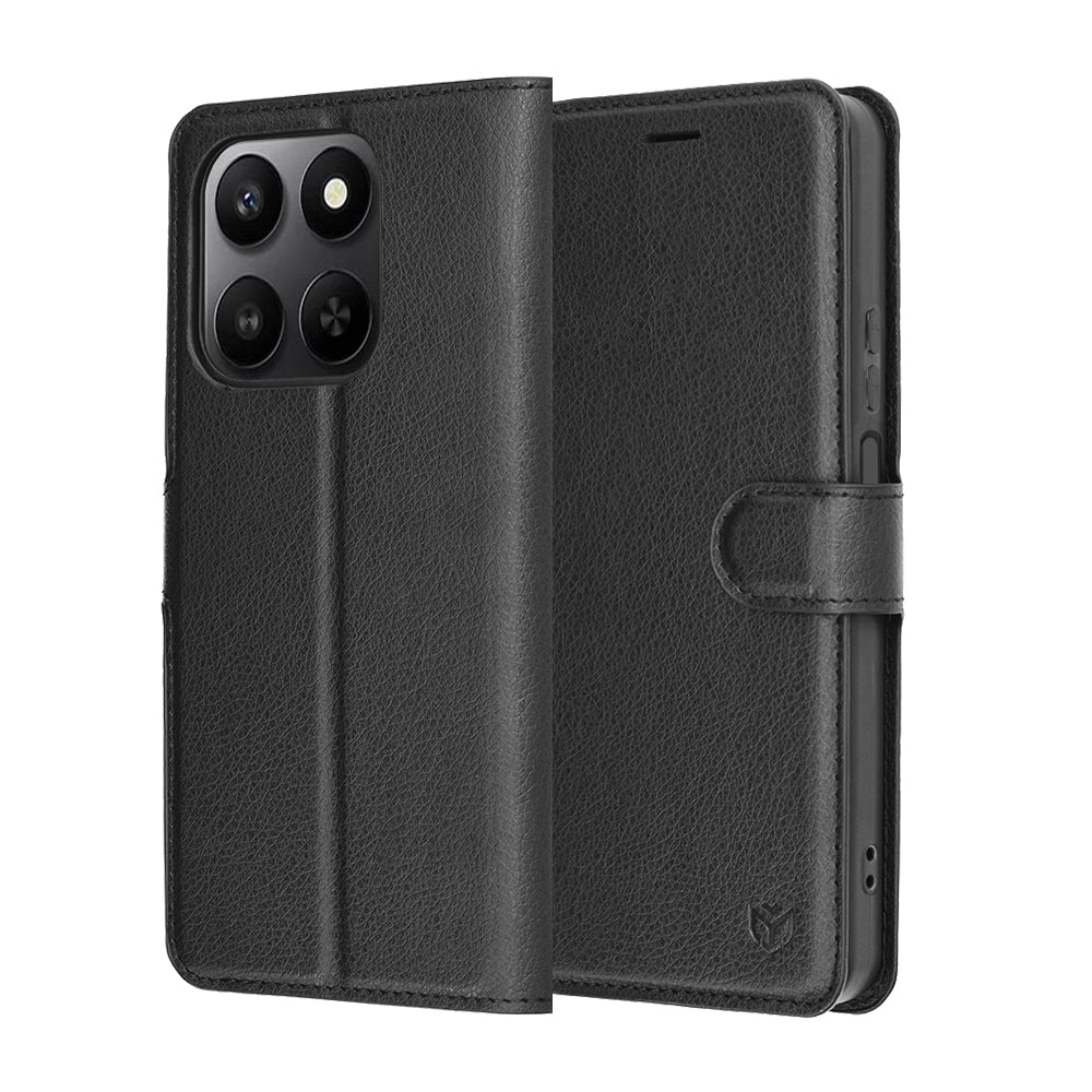 Case for Honor 400 Smart 4G / X7d 4G / 400 Smart 5G, Techsuit, Leather Folio, Black