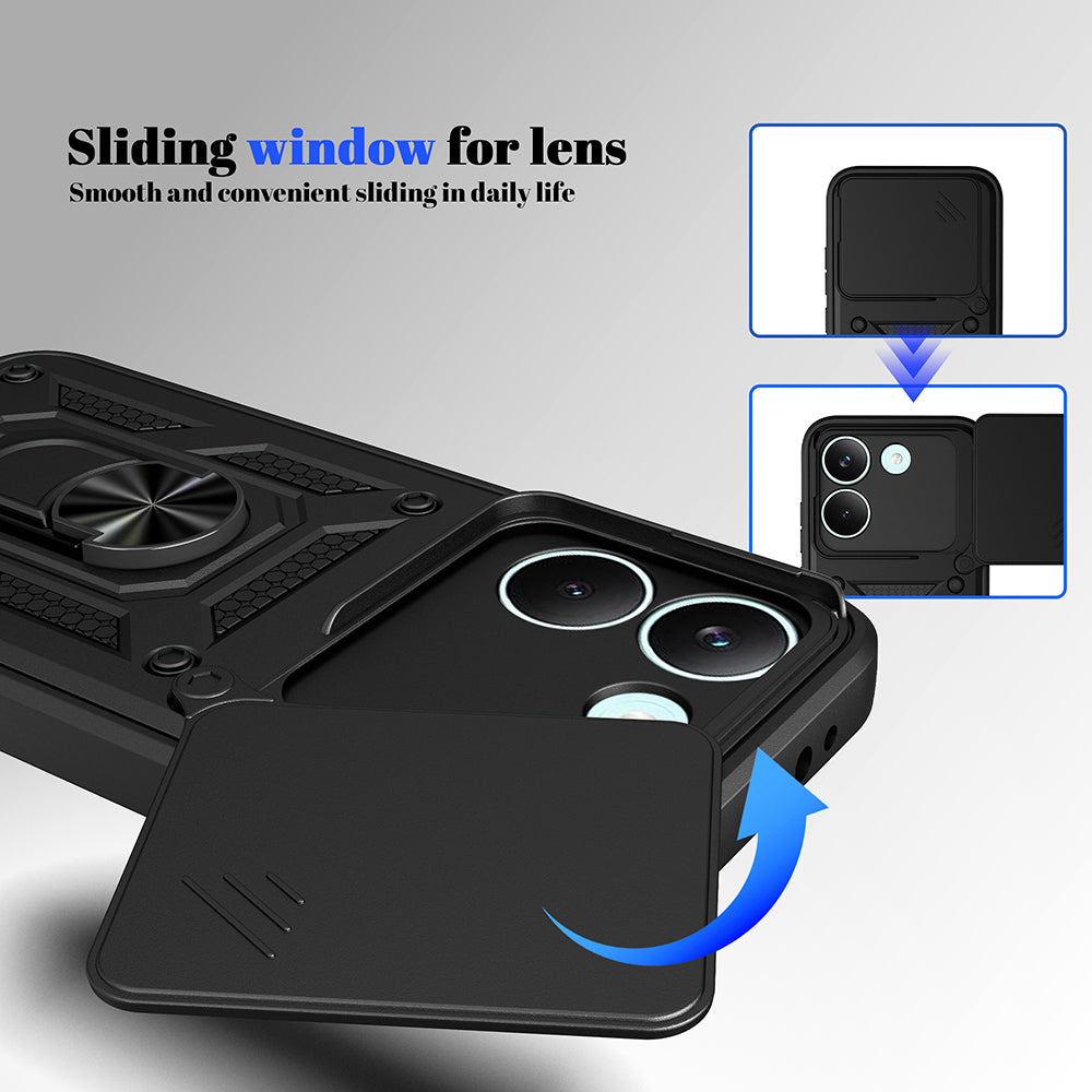 Case for Honor 600 Lite, Techsuit, CamShield, Black