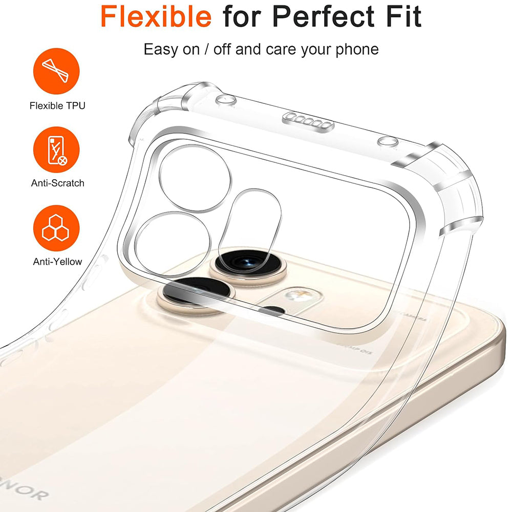 Case for Honor 600 Pro, Techsuit, Shockproof Clear, Transparent
