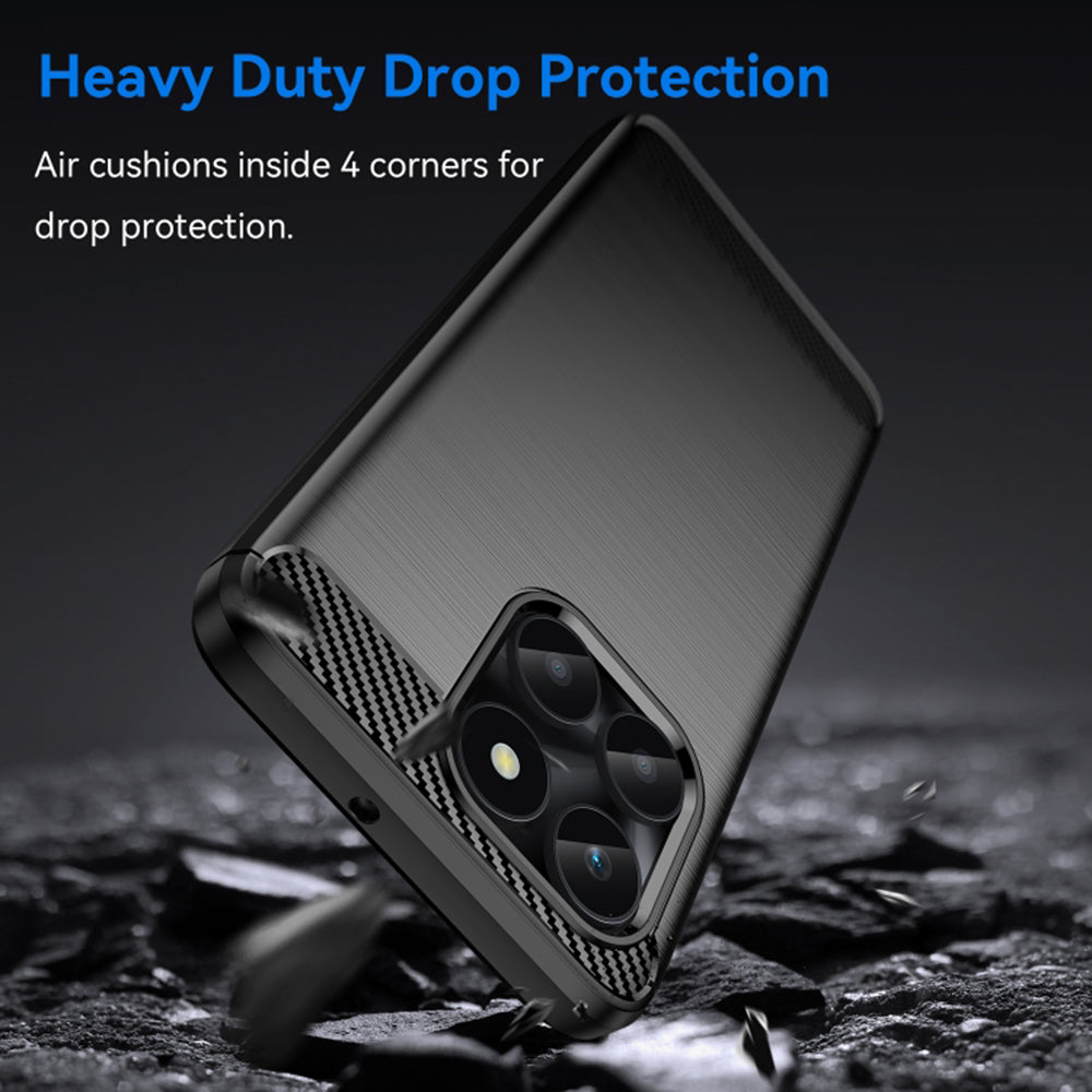 Case for Honor X6a, Techsuit, Carbon, Black