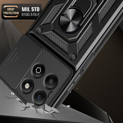 Case for Honor X6b, Techsuit, CamShield, Black