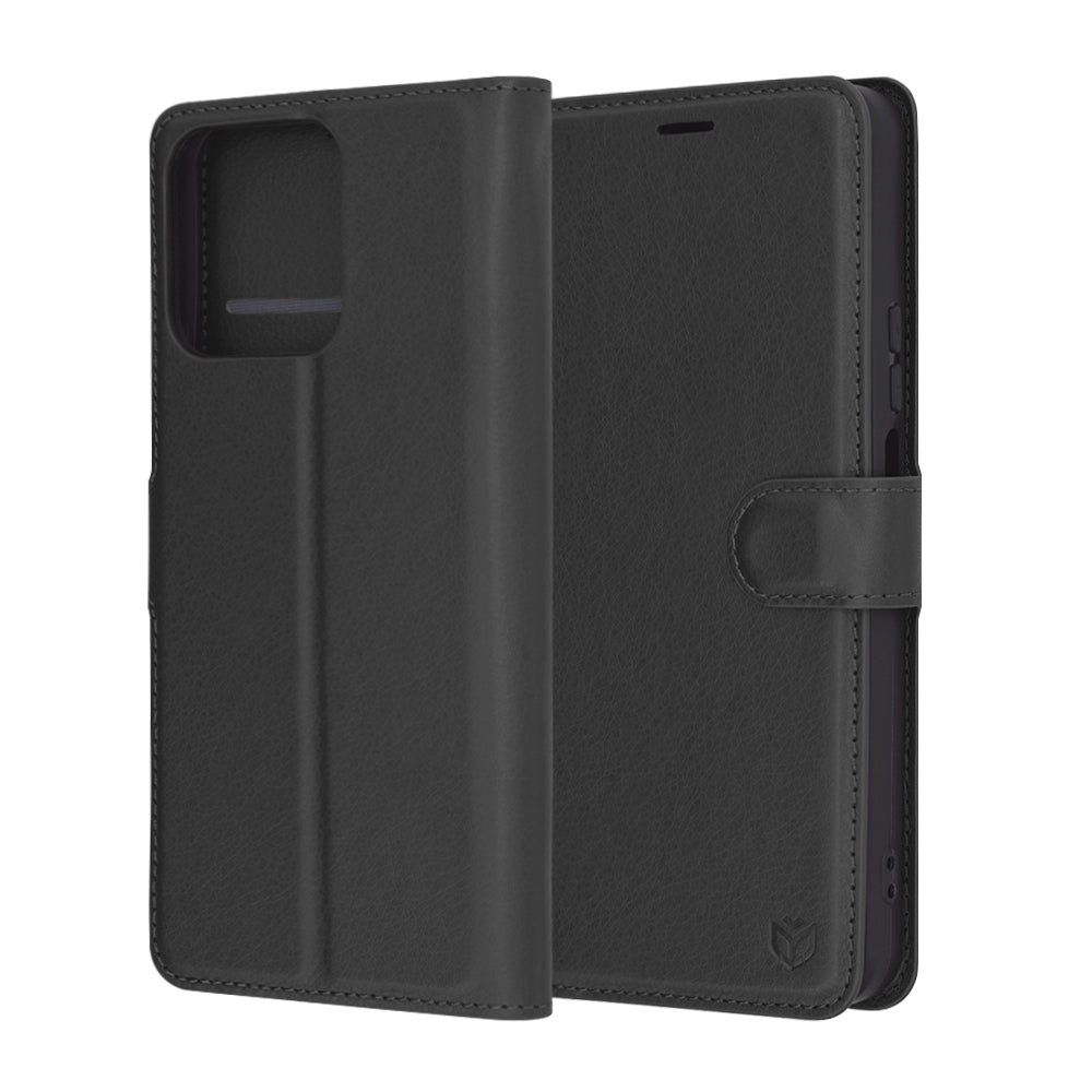 Case for Honor X7c / 200 Smart, Techsuit, Leather Folio, Black