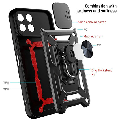Case for Honor X8b, Techsuit, CamShield, Black
