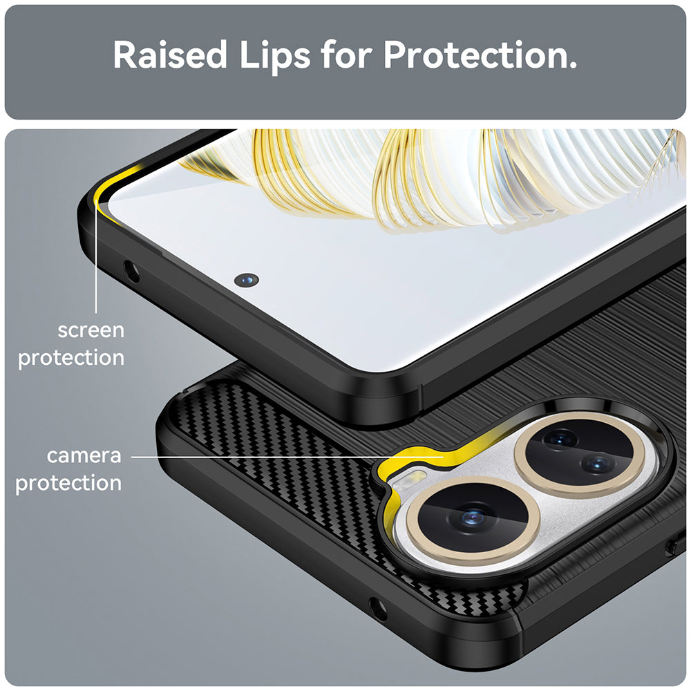 Case for Huawei nova 10 SE, Techsuit, Carbon, Black