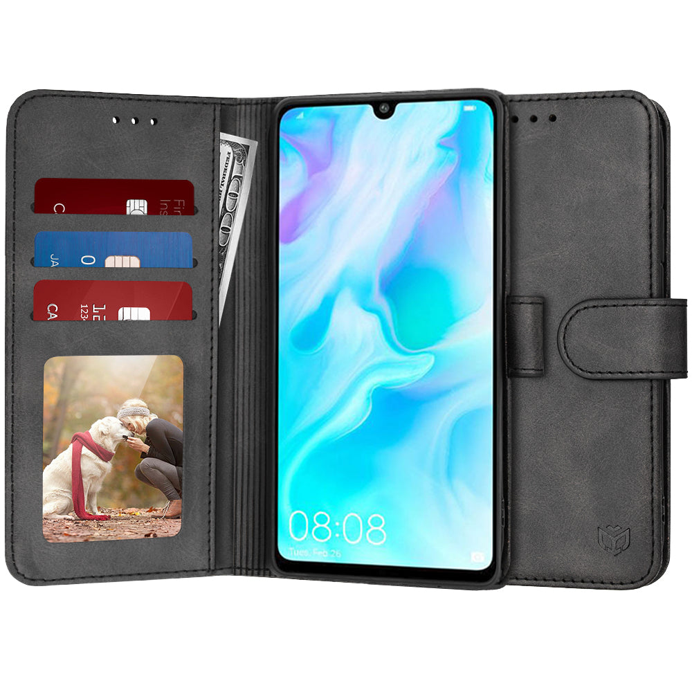 Case for Huawei P30 lite New Edition / P30 lite, Techsuit, Diary Book, Black