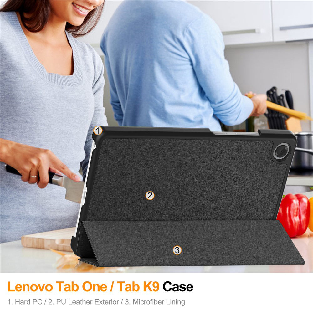 Case for Lenovo Tab K9, Techsuit, FoldPro, Black