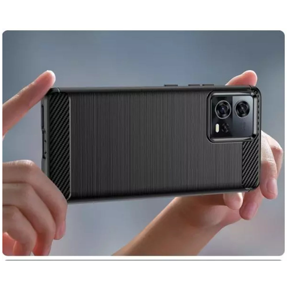 Case for Motorola Edge 30 Fusion, Techsuit, Carbon, Black