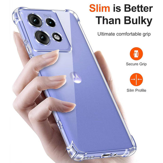 Case for Motorola Edge 50 Neo, Techsuit, Shockproof Clear, Transparent