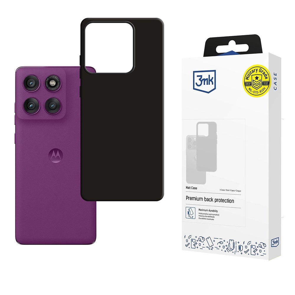 Case for Motorola Edge 60 Pro, 3MK, Matte Black