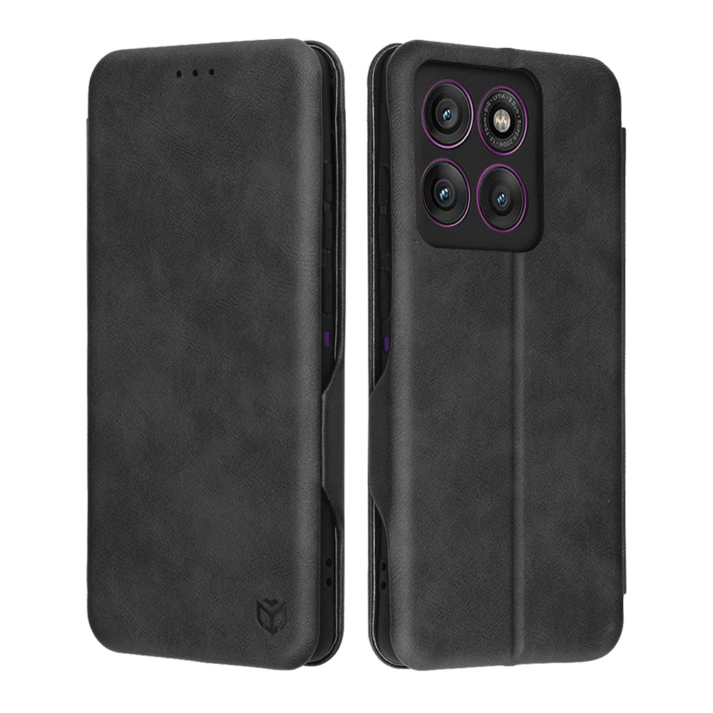 Case for Motorola Edge 60 Pro, Techsuit, Safe Wallet Plus, Black