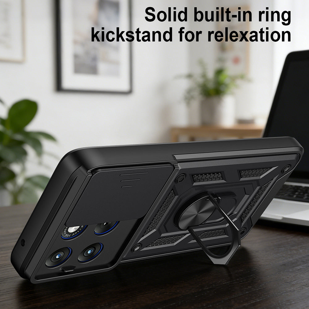 Case for Motorola Edge 70 Fusion, Techsuit, CamShield, Black