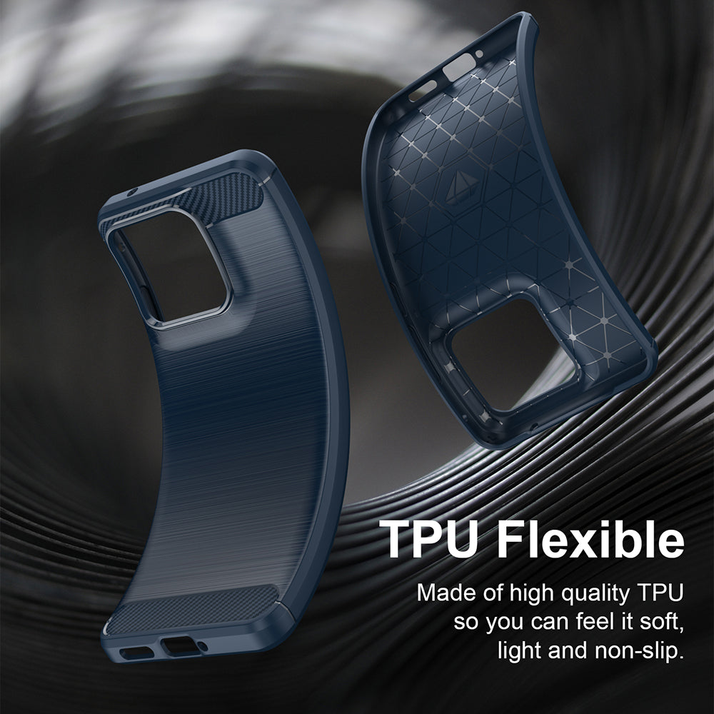 Case for Motorola Edge 70 Fusion, Techsuit, Carbon, Blue