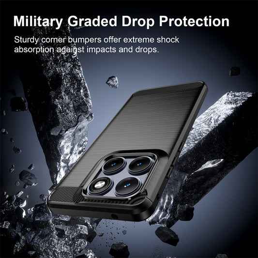 Case for Motorola Edge 70 Fusion, Techsuit, Carbon, Black