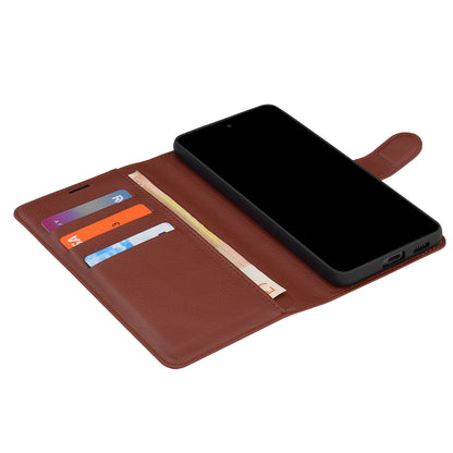 Case for Motorola Edge 70 Fusion, Techsuit, Leather Folio, Brown