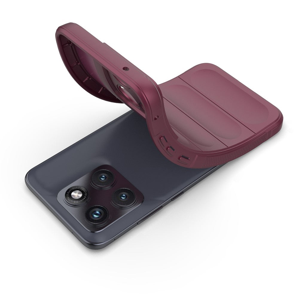 Case for Motorola Edge 70 Fusion, Techsuit, Magic Shield, Burgundy