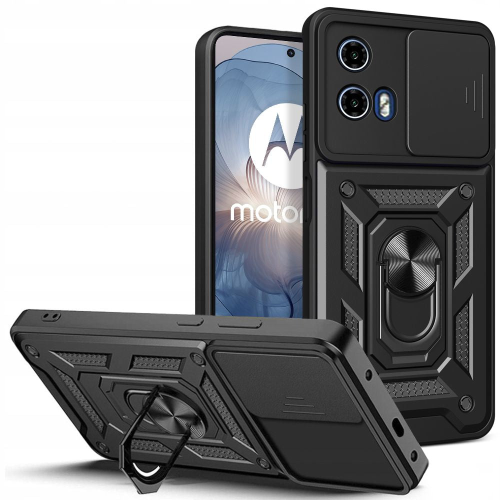 Case for Motorola Moto E14 / G24 Power / G04 / G24, Tech-Protect, CamShield Pro, Black