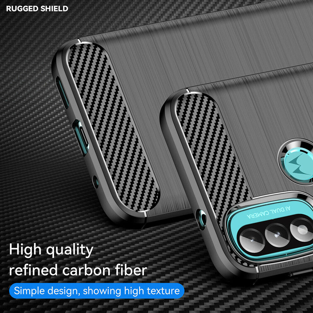 Case for Motorola Moto E40 / E30 / E20, Techsuit, Carbon, Black