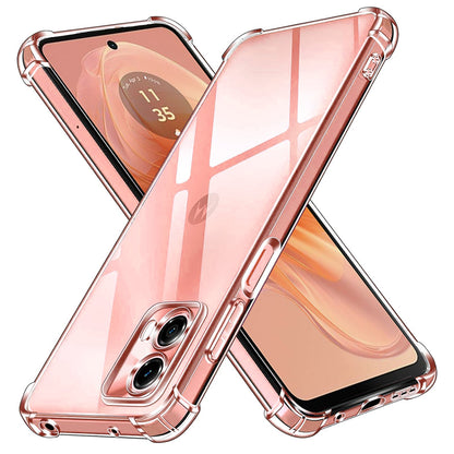 Case for Motorola Moto G04s / E14 / G04 / G24, Techsuit, Shockproof Clear, Transparent