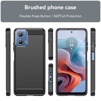 Case for Motorola Moto G04s / E14 / G24 Power / G04 / G24, Techsuit, Carbon, Black