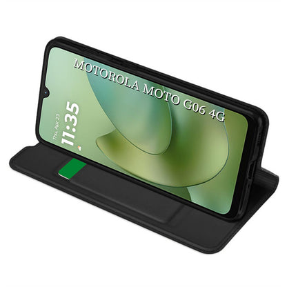 Case for Motorola Moto G06, Techsuit, Magskin Book, Black