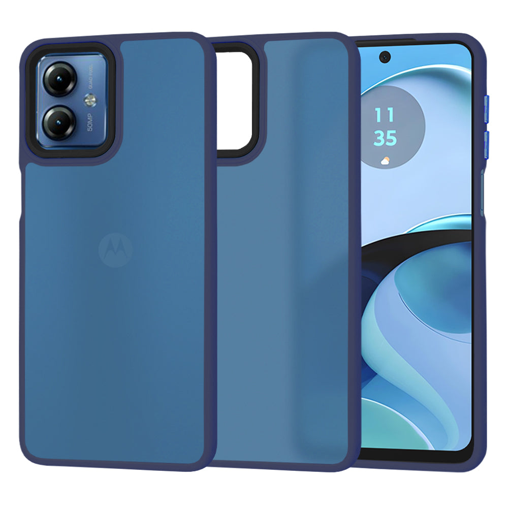 Case for Motorola Moto G14, Techsuit, HaloFrost, Navy Blue