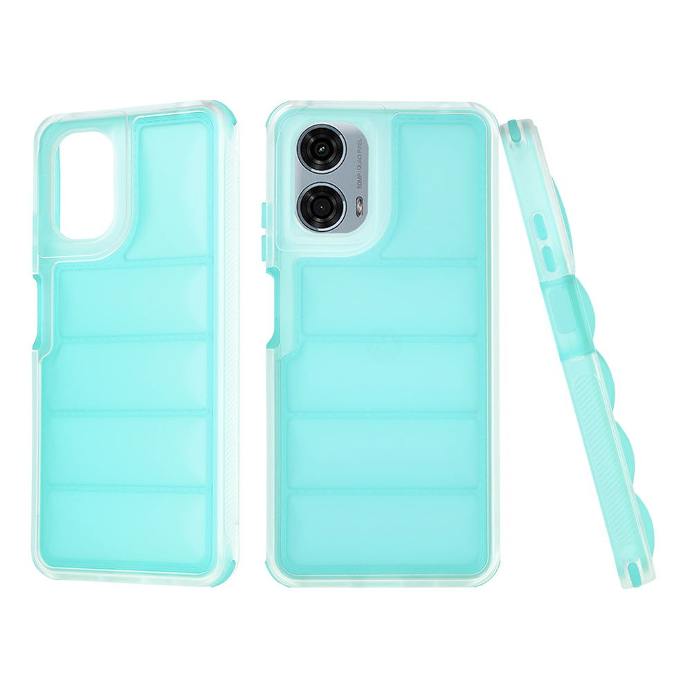Case for Motorola Moto G24 Power, Techsuit, Wave Shield, Turquoise