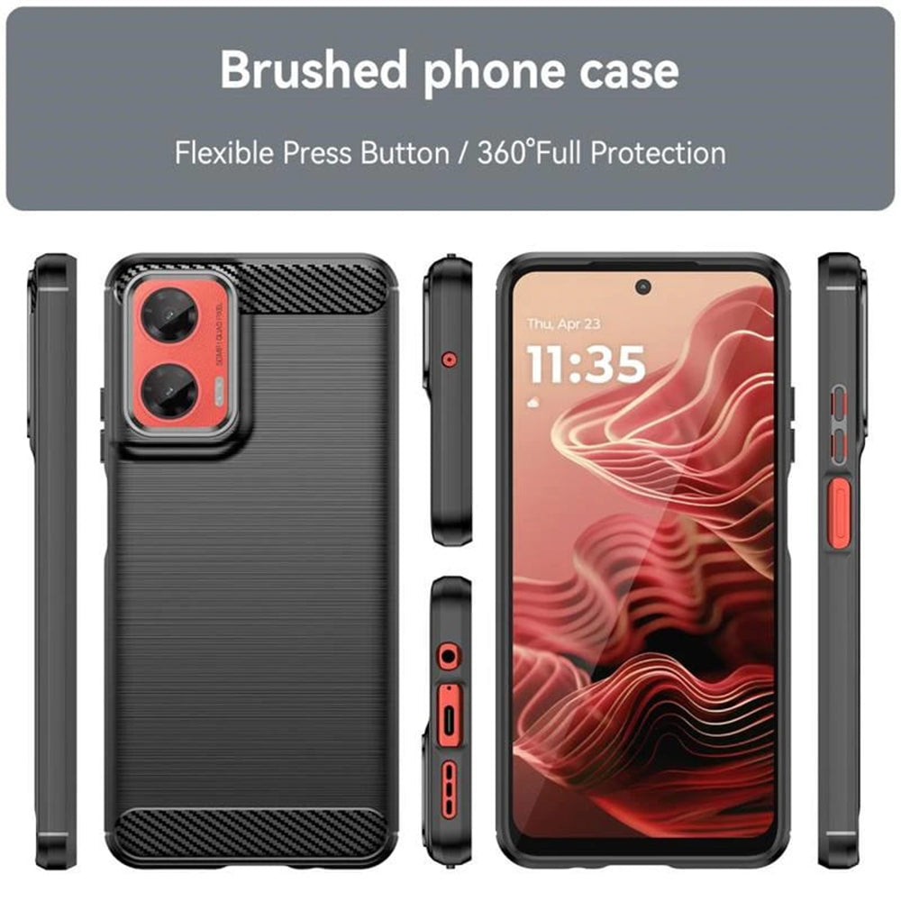 Case for Motorola Moto G35, Techsuit, Carbon, Black