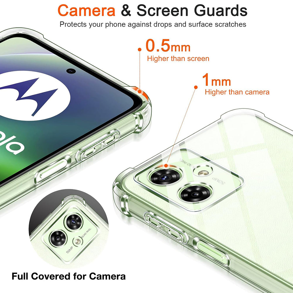 Case for Motorola Moto G55, Techsuit, Shockproof Clear, Transparent