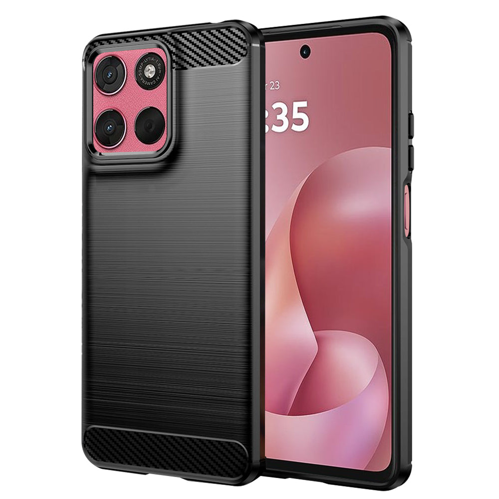 Case for Motorola Moto G67 Power / G57 Power, Techsuit, Carbon, Black
