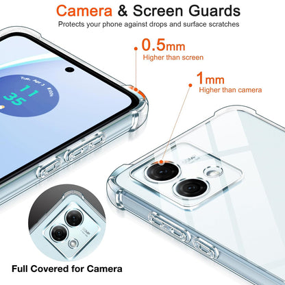 Case for Motorola Moto G84, Techsuit, Shockproof Clear, Transparent
