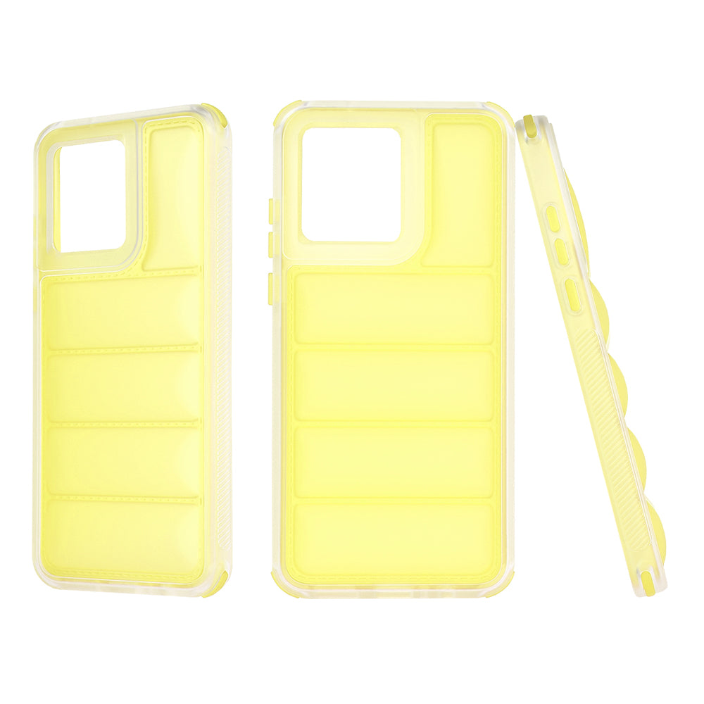 Case for Motorola Moto G84, Techsuit, Wave Shield, Yellow