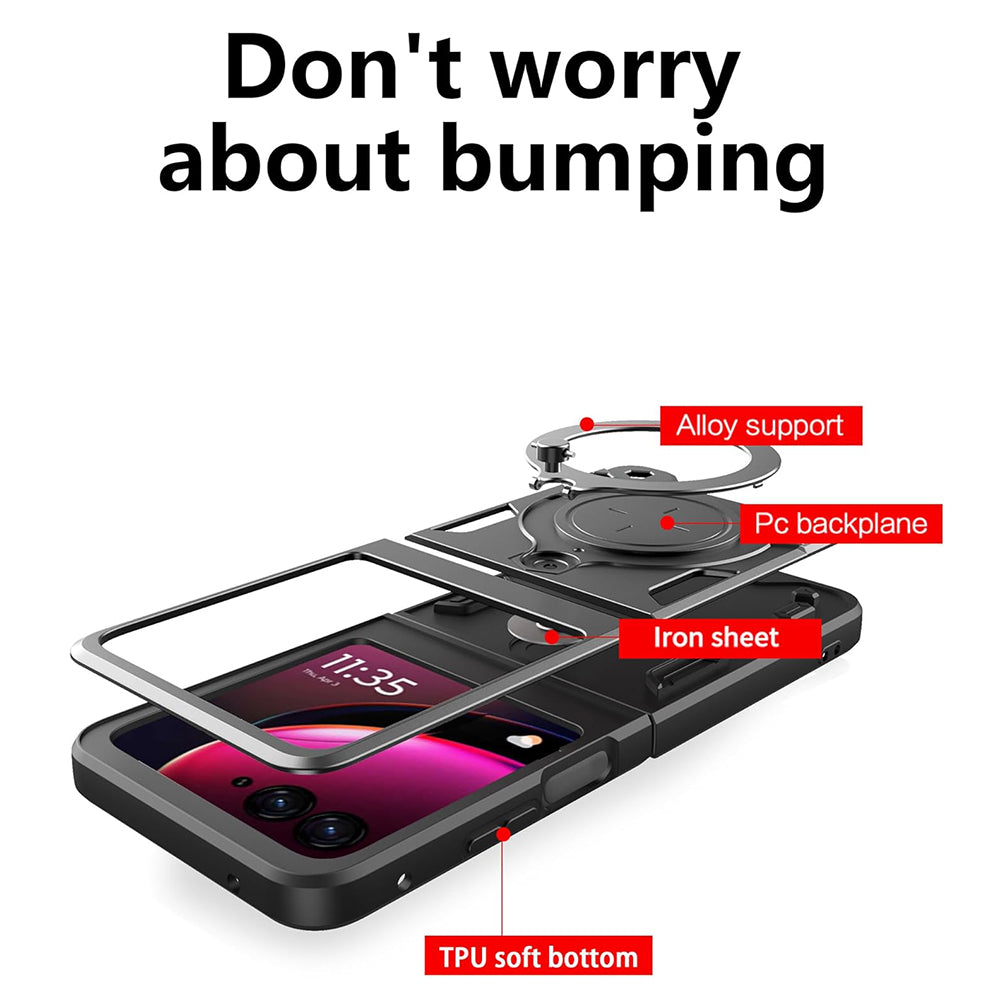 Case for Motorola Razr 60 / Razr 50, Techsuit, CamGuard Pro, Black