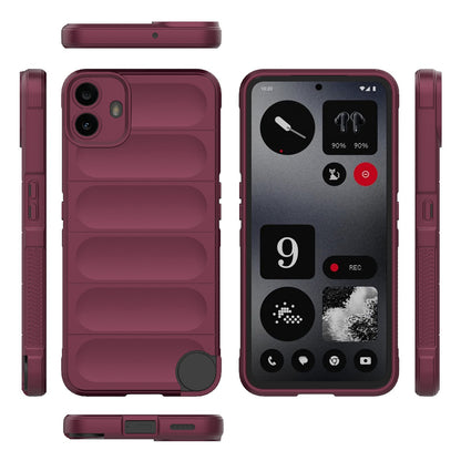 Case for Nothing CMF Phone 1, Techsuit, Magic Shield, Burgundy