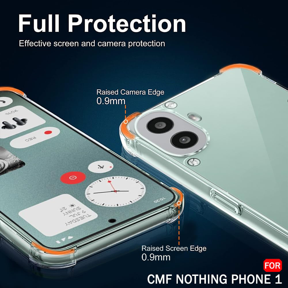 Case for Nothing CMF Phone 2 Pro, Techsuit, Shockproof Clear, Transparent