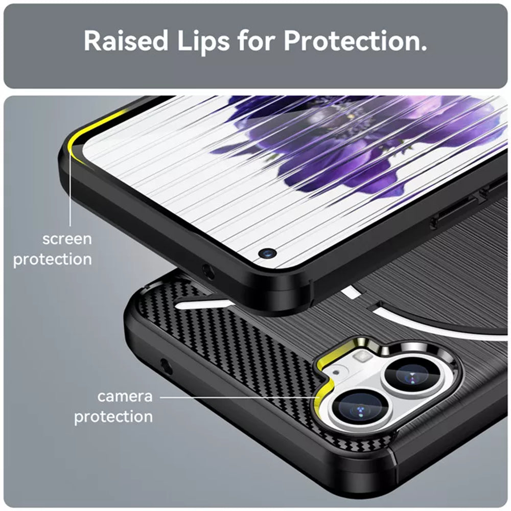 Case for Nothing Phone (1), Techsuit, Carbon, Black