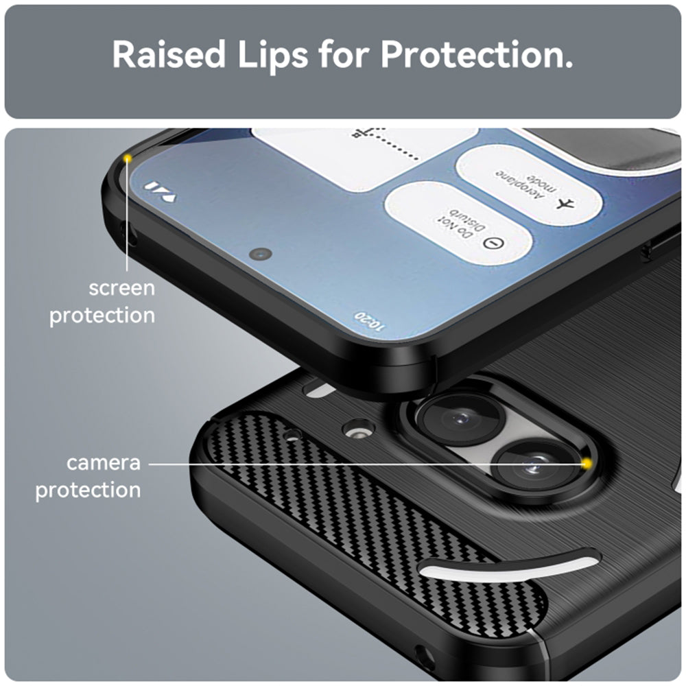 Case for Nothing Phone (2a) Plus / Phone (2a), Techsuit, Carbon, Black